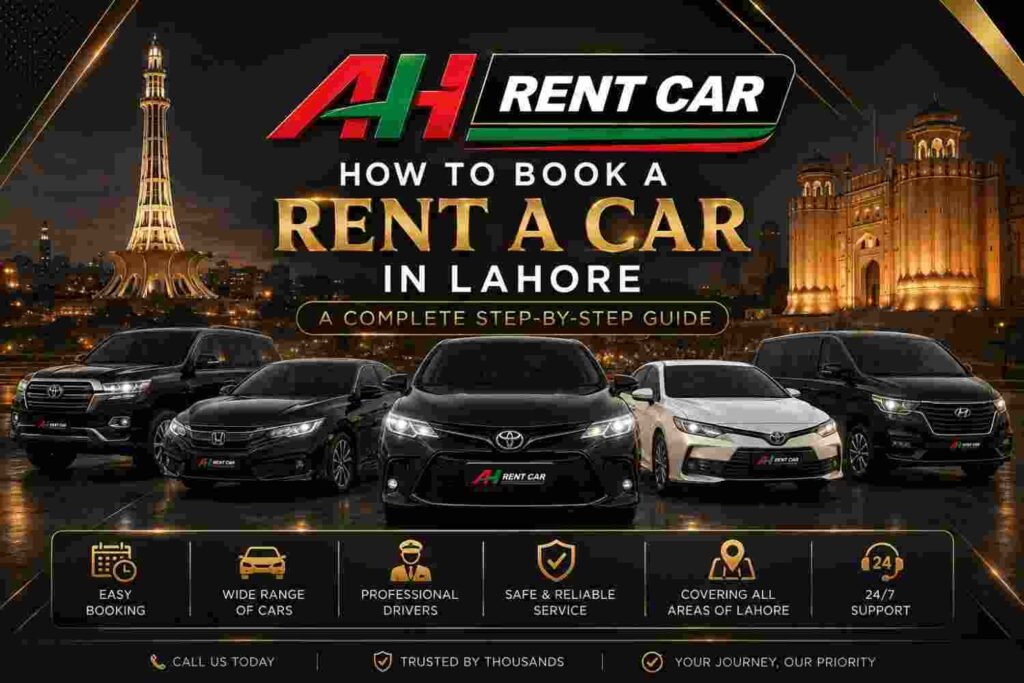 how to book rent a car in lahore