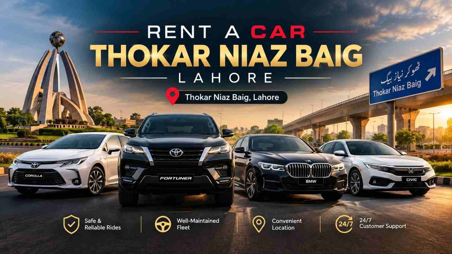 Rent a Car Thokar Niaz Baig Lahore – Noor Noorani Rent a Car